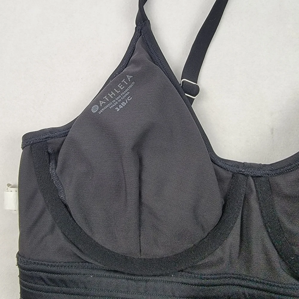 Athleta hidden undirewire black sportsbra / swim top